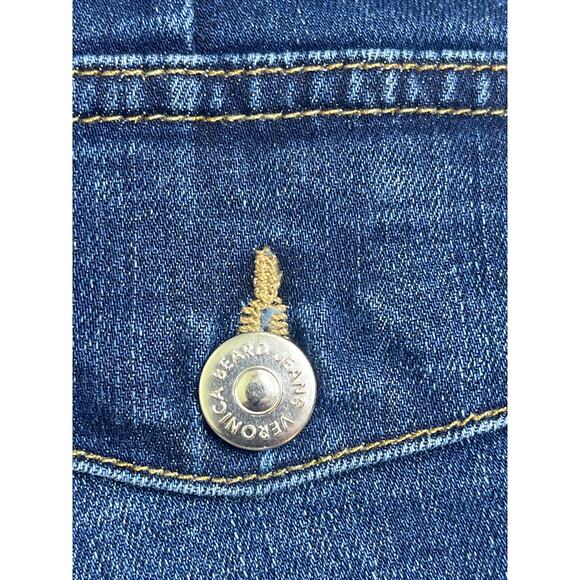 Veronica Beard Arya Straight High Rise button fly bright blue jeans, size 32/14 - Picture 8 of 15
